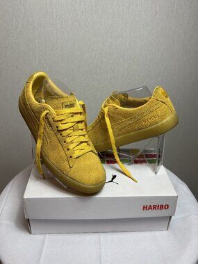 PUMA Suede Haribo FL Yellow Jr, Women’s Size 6.5, Mimosa, Good Condition